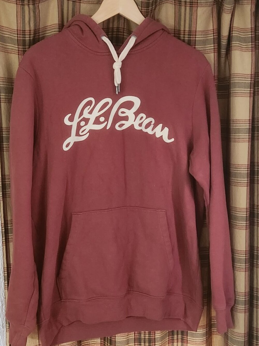 L.L. Bean Maroon Hoodie Size Medium Tall